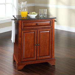 Crosley Lafayette 31 Inch Granite Top Portable Kitchen Island/Cart - KF30024B - The Home Selection