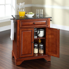 Crosley Lafayette 31 Inch Granite Top Portable Kitchen Island/Cart - KF30024B - The Home Selection