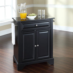 Crosley Lafayette 31 Inch Granite Top Portable Kitchen Island/Cart - KF30024B - The Home Selection