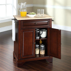Crosley Lafayette 31 Inch Wood Top Portable Kitchen Island/Cart - KF30021B - The Home Selection