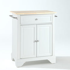 Crosley Lafayette 31 Inch Wood Top Portable Kitchen Island/Cart - KF30021B - The Home Selection