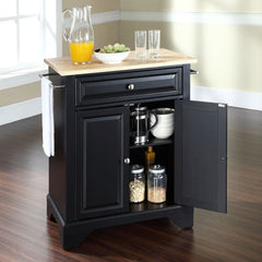 Crosley Lafayette 31 Inch Wood Top Portable Kitchen Island/Cart - KF30021B - The Home Selection