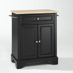 Crosley Lafayette 31 Inch Wood Top Portable Kitchen Island/Cart - KF30021B - The Home Selection