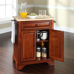 Crosley Lafayette 31 Inch Wood Top Portable Kitchen Island/Cart - KF30021B - The Home Selection