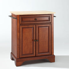 Crosley Lafayette 31 Inch Wood Top Portable Kitchen Island/Cart - KF30021B - The Home Selection