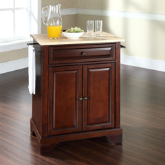Crosley Lafayette 31 Inch Wood Top Portable Kitchen Island/Cart - KF30021B - The Home Selection