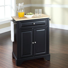 Crosley Lafayette 31 Inch Wood Top Portable Kitchen Island/Cart - KF30021B - The Home Selection
