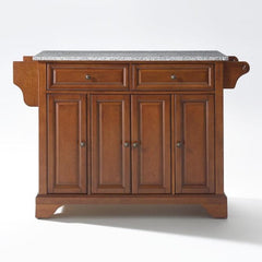 Crosley Lafayette 51.50 Inch Granite Top Full Size Kitchen Island/Cart - KF30003B - The Home Selection