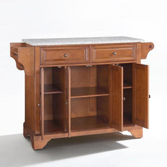 Crosley Lafayette 51.50 Inch Granite Top Full Size Kitchen Island/Cart - KF30003B - The Home Selection