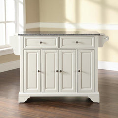 Crosley Lafayette 51.50 Inch Granite Top Full Size Kitchen Island/Cart - KF30003B - The Home Selection