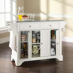 Crosley Lafayette 51.50 Inch Granite Top Full Size Kitchen Island/Cart - KF30003B - The Home Selection