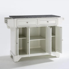 Crosley Lafayette 51.50 Inch Granite Top Full Size Kitchen Island/Cart - KF30003B - The Home Selection