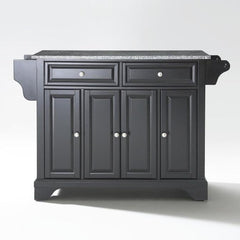 Crosley Lafayette 51.50 Inch Granite Top Full Size Kitchen Island/Cart - KF30003B - The Home Selection