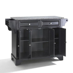 Crosley Lafayette 51.50 Inch Granite Top Full Size Kitchen Island/Cart - KF30003B - The Home Selection