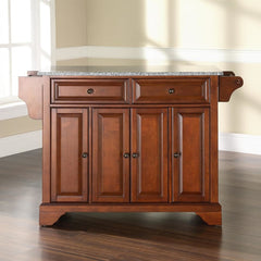 Crosley Lafayette 51.50 Inch Granite Top Full Size Kitchen Island/Cart - KF30003B - The Home Selection