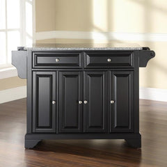 Crosley Lafayette 51.50 Inch Granite Top Full Size Kitchen Island/Cart - KF30003B - The Home Selection