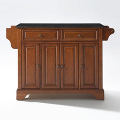Crosley Lafayette 51.50 Inch Granite Top Full Size Kitchen Island/Cart- KF30004B - The Home Selection