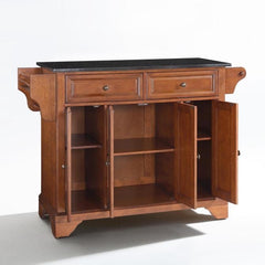 Crosley Lafayette 51.50 Inch Granite Top Full Size Kitchen Island/Cart- KF30004B - The Home Selection