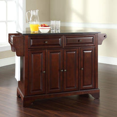 Crosley Lafayette 51.50 Inch Granite Top Full Size Kitchen Island/Cart- KF30004B - The Home Selection