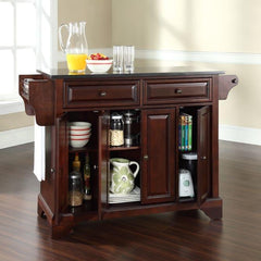 Crosley Lafayette 51.50 Inch Granite Top Full Size Kitchen Island/Cart- KF30004B - The Home Selection