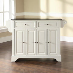 Crosley Lafayette 51.50 Inch Granite Top Full Size Kitchen Island/Cart- KF30004B - The Home Selection