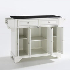 Crosley Lafayette 51.50 Inch Granite Top Full Size Kitchen Island/Cart- KF30004B - The Home Selection
