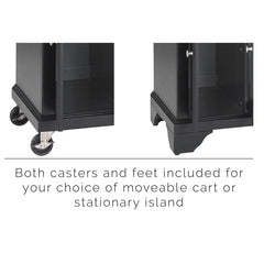 Crosley Lafayette 51.50 Inch Granite Top Full Size Kitchen Island/Cart- KF30004B - The Home Selection