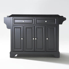 Crosley Lafayette 51.50 Inch Granite Top Full Size Kitchen Island/Cart- KF30004B - The Home Selection