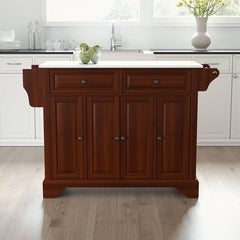 Crosley Lafayette 51.50 Inch Granite Top Full Size Kitchen Island/Cart - KF30005B - The Home Selection