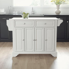 Crosley Lafayette 51.50 Inch Granite Top Full Size Kitchen Island/Cart - KF30005B - The Home Selection