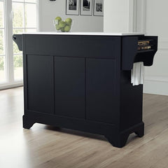 Crosley Lafayette 51.50 Inch Granite Top Full Size Kitchen Island/Cart - KF30005B - The Home Selection