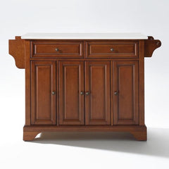 Crosley Lafayette 51.50 Inch Granite Top Full Size Kitchen Island/Cart - KF30005B - The Home Selection