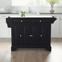 Crosley Lafayette 51.50 Inch Granite Top Full Size Kitchen Island/Cart - KF30005B - The Home Selection