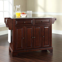 Crosley Lafayette 51.50 Inch Stainless Steel Top Full Size Kitchen Island/Cart - KF30002B - The Home Selection