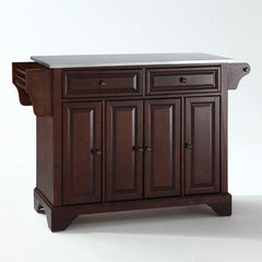 Crosley Lafayette 51.50 Inch Stainless Steel Top Full Size Kitchen Island/Cart - KF30002B - The Home Selection