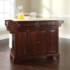 Crosley Lafayette 51.50 Inch Wood Top Full Size Kitchen Island/Cart - KF30001B - The Home Selection
