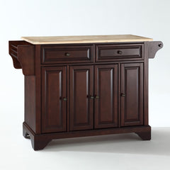 Crosley Lafayette 51.50 Inch Wood Top Full Size Kitchen Island/Cart - KF30001B - The Home Selection