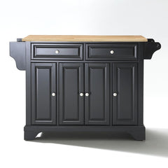 Crosley Lafayette 51.50 Inch Wood Top Full Size Kitchen Island/Cart - KF30001B - The Home Selection