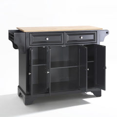 Crosley Lafayette 51.50 Inch Wood Top Full Size Kitchen Island/Cart - KF30001B - The Home Selection