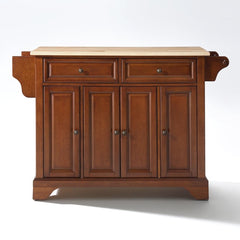 Crosley Lafayette 51.50 Inch Wood Top Full Size Kitchen Island/Cart - KF30001B - The Home Selection