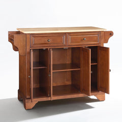 Crosley Lafayette 51.50 Inch Wood Top Full Size Kitchen Island/Cart - KF30001B - The Home Selection