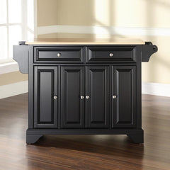 Crosley Lafayette 51.50 Inch Wood Top Full Size Kitchen Island/Cart - KF30001B - The Home Selection