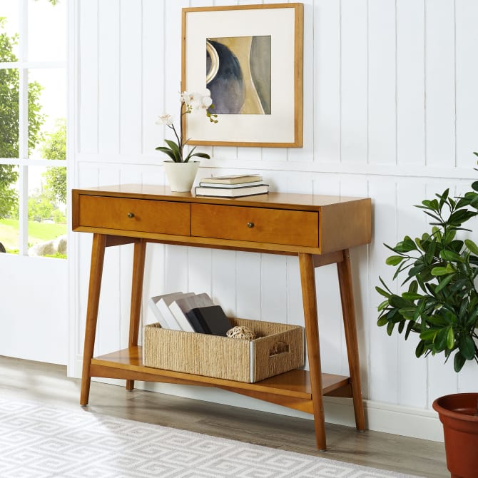 Crosley Landon 42 Inch Console Table Acorn - CF6119-AC - The Home Selection