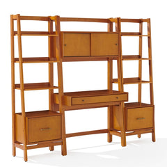Crosley Landon 82.25 Inch 3pc Desk And Etagere Set - KF13041AC - The Home Selection