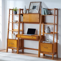 Crosley Landon 82.25 Inch 3pc Desk And Etagere Set - KF13041AC - The Home Selection