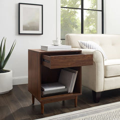 Crosley Liam 20 Inch Record Storage End Table - CF1117-WA - The Home Selection