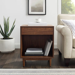 Crosley Liam 20 Inch Record Storage End Table - CF1117-WA - The Home Selection