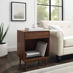 Crosley Liam 20 Inch Record Storage End Table - CF1117-WA - The Home Selection