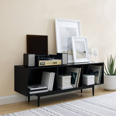 Crosley Liam 60 Inch Large Record Storage Console Cabinet - CF1115 - The Home Selection