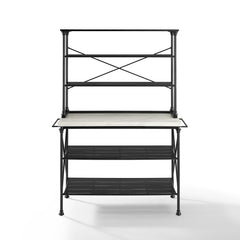 Crosley Madeleine 48 Inch Kitchen Island And Hutch - KF13031MB - The Home Selection